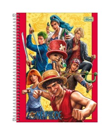 imagem principal do produto Caderno Espiral Capa Dura Universitário Connect 10 Matérias One Piece Netflix 160 Folhas