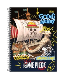 imagem principal do produto Caderno Espiral Capa Dura Universitário Connect 10 Matérias One Piece Netflix 160 Folhas