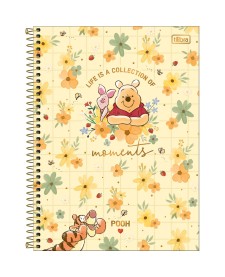 imagem principal do produto Caderno Espiral Capa Dura Universitário Connect 10 Matérias Pooh 160 Folhas
