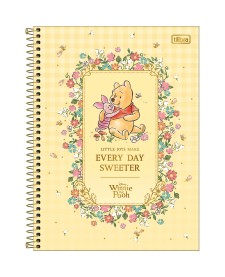 imagem principal do produto Caderno Espiral Capa Dura Universitário Connect 10 Matérias Pooh 160 Folhas