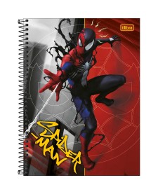 imagem principal do produto Caderno Espiral Capa Dura Universitário Connect 10 Matérias Spider-Man 160 Folhas