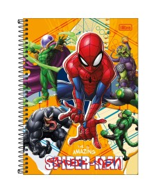 imagem principal do produto Caderno Espiral Capa Dura Universitário Connect 10 Matérias Spider-Man 160 Folhas
