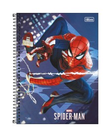 imagem principal do produto Caderno Espiral Capa Dura Universitário Connect 10 Matérias Spider-Man Game 160 Folhas