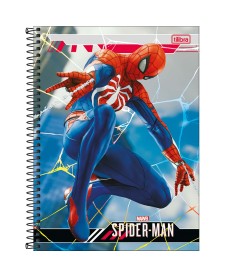 imagem principal do produto Caderno Espiral Capa Dura Universitário Connect 10 Matérias Spider-Man Game 160 Folhas