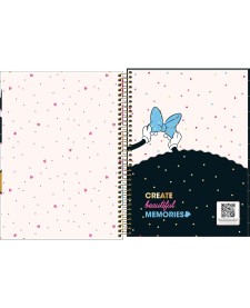 imagem de detalhe produto Caderno Espiral Capa Dura Universitário Connect 12 Matérias Minnie 192 Folhas