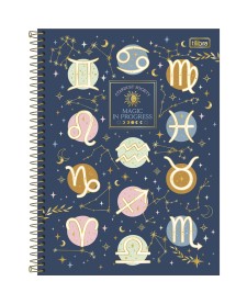 imagem principal do produto Caderno Espiral Capa Dura Universitário Connect 15 Matérias Magic 240 Folhas