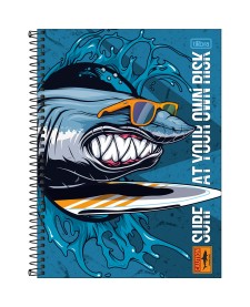 imagem principal do produto Caderno Espiral Capa Dura Universitário Connect 16 Matérias 4-Fun 256 Folhas