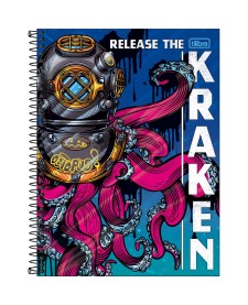 imagem principal do produto Caderno Espiral Capa Dura Universitário Connect 16 Matérias 4-Fun 256 Folhas