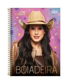 imagem principal do produto Caderno Espiral Capa Dura Universitário Connect 16 Matérias Ana Castela 256 Folhas