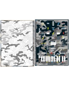 imagem de detalhe produto Caderno Espiral Capa Dura Universitário Connect 16 Matérias Hide 256 Folhas