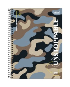 imagem principal do produto Caderno Espiral Capa Dura Universitário Connect 16 Matérias Hide 256 Folhas