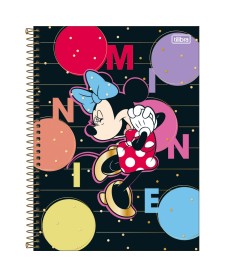 imagem principal do produto Caderno Espiral Capa Dura Universitário Connect 16 Matérias Minnie 256 Folhas