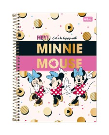 imagem principal do produto Caderno Espiral Capa Dura Universitário Connect 16 Matérias Minnie 256 Folhas