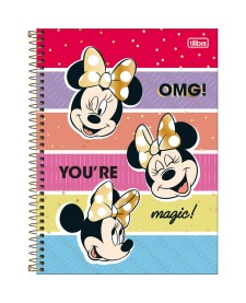 imagem principal do produto Caderno Espiral Capa Dura Universitário Connect 16 Matérias Minnie 256 Folhas