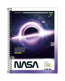 imagem principal do produto Caderno Espiral Capa Dura Universitário Connect 16 Matérias Nasa 256 Folhas