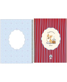 imagem de detalhe produto Caderno Espiral Capa Dura Universitário Top 1 Matéria Doggy 60 Folhas