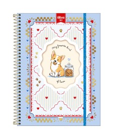 imagem principal do produto Caderno Espiral Capa Dura Universitário Top 1 Matéria Doggy 60 Folhas