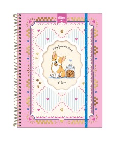 imagem principal do produto Caderno Espiral Capa Dura Universitário Top 1 Matéria Doggy 60 Folhas
