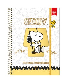 imagem principal do produto Caderno Espiral Capa Dura Universitário Top 1 Matéria Snoopy 60 Folhas