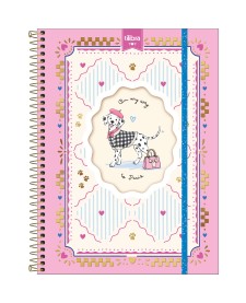 imagem principal do produto Caderno Espiral Capa Dura Universitário Top 10 Matérias Doggy 120 Folhas