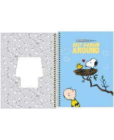 imagem de detalhe produto Caderno Espiral Capa Dura Universitário Top 10 Matérias Snoopy 120 Folhas