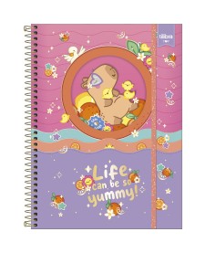 imagem principal do produto Caderno Espiral Capa Dura Universitário Top com Janela Capyclub 10 Matérias 120 Folhas