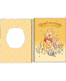 imagem de detalhe produto Caderno Espiral Capa Dura Universitário Top com Janela Pooh 1 Matéria 60 Folhas