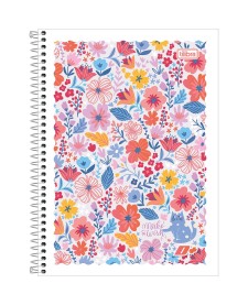 imagem principal do produto Caderno Espiral Capa Flexível Universitário 1 Matéria D+ Feminino 96 Folhas