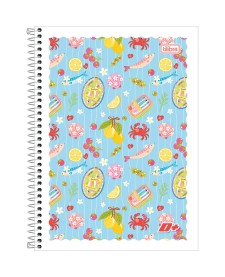 imagem principal do produto Caderno Espiral Capa Flexível Universitário 1 Matéria D+ Feminino 96 Folhas