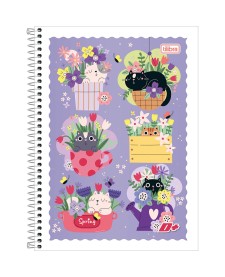 imagem principal do produto Caderno Espiral Capa Flexível Universitário 1 Matéria D+ Feminino 96 Folhas