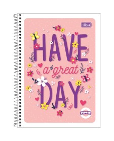 imagem principal do produto Caderno Espiral Capa Flexível Universitário 1 Matéria Pepper Feminino 80 Folhas
