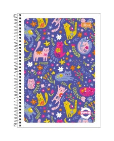 imagem principal do produto Caderno Espiral Capa Flexível Universitário 1 Matéria Pepper Feminino 80 Folhas