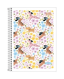 imagem principal do produto Caderno Espiral Capa Flexível Universitário 1 Matéria Pepper Feminino 80 Folhas