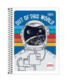 imagem principal do produto Caderno Espiral Capa Flexível Universitário 1 Matéria Pepper Masculino 80 Folhas