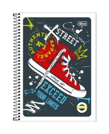 imagem principal do produto Caderno Espiral Capa Flexível Universitário 1 Matéria Pepper Masculino 80 Folhas