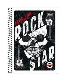 imagem principal do produto Caderno Espiral Capa Flexível Universitário 1 Matéria Pepper Masculino 80 Folhas