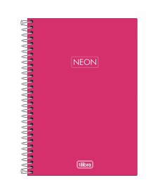 imagem principal do produto Caderno Espiral Capa Plástica 1/4 Neon Fit 80 Folhas