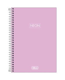 imagem principal do produto Caderno Espiral Capa Plástica 1/4 Neon Fit 80 Folhas