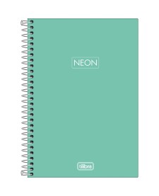 imagem principal do produto Caderno Espiral Capa Plástica 1/4 Neon Fit Feminino 80 Folhas