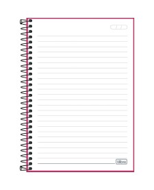 imagem de detalhe produto Caderno Espiral Capa Plástica 1/4 Neon Pink 80 Folhas