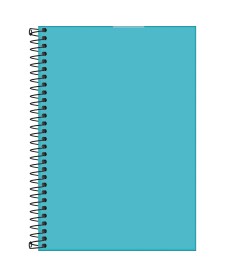 imagem de detalhe produto Caderno Espiral Capa Plástica 1/4 sem Pauta Neon Azul 80 Folhas