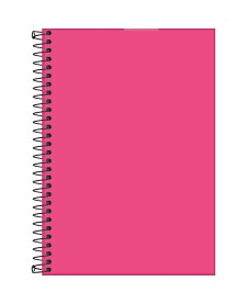 imagem de detalhe produto Caderno Espiral Capa Plástica 1/4 sem Pauta Neon Pink 80 Folhas