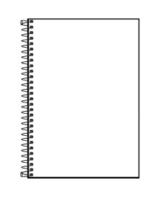 imagem de detalhe produto Caderno Espiral Capa Plástica 1/4 sem Pauta Neon Preto 80 Folhas