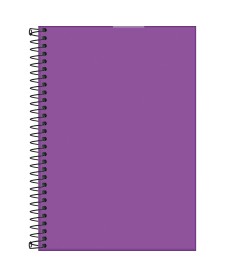 imagem de detalhe produto Caderno Espiral Capa Plástica 1/4 sem Pauta Neon Roxo 80 Folhas