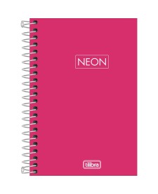 imagem principal do produto Caderno Espiral Capa Plástica 1/8 Neon Fit Feminino 80 Folhas
