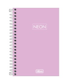imagem principal do produto Caderno Espiral Capa Plástica 1/8 Neon Fit Feminino 80 Folhas