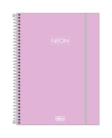 imagem principal do produto Caderno Espiral Capa Plástica Universitário 1 Matéria Neon Fit Feminino 80 Folhas