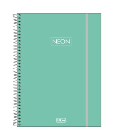 imagem principal do produto Caderno Espiral Capa Plástica Universitário 1 Matéria Neon Fit Feminino 80 Folhas