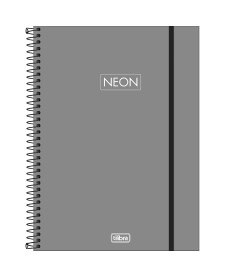 imagem principal do produto Caderno Espiral Capa Plástica Universitário 1 Matéria Neon Fit Masculino 160 Folhas
