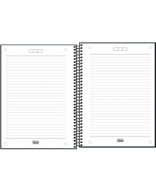 imagem de detalhe produto Caderno Espiral Capa Plástica Universitário 1 Matéria Neon Fit Masculino 80 Folhas